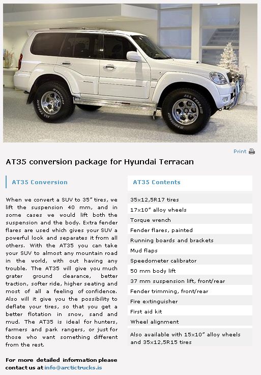 terracan arctic truck